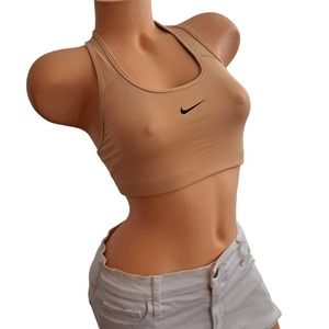 Nike Fit Nude Support Swoosh Bra Size small
